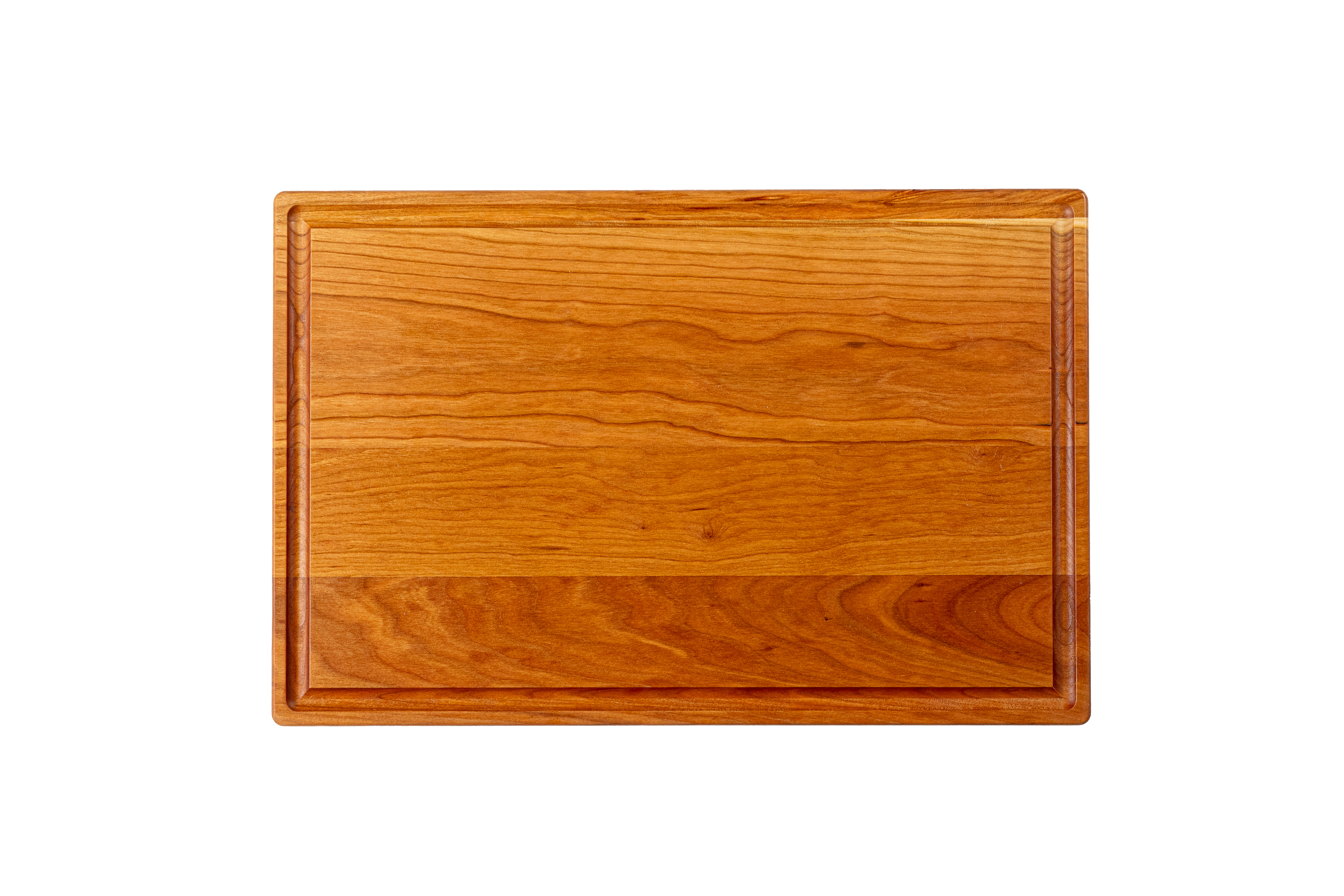 a reversible wood cutting board cherry with juice groove made in quebec made in canada
