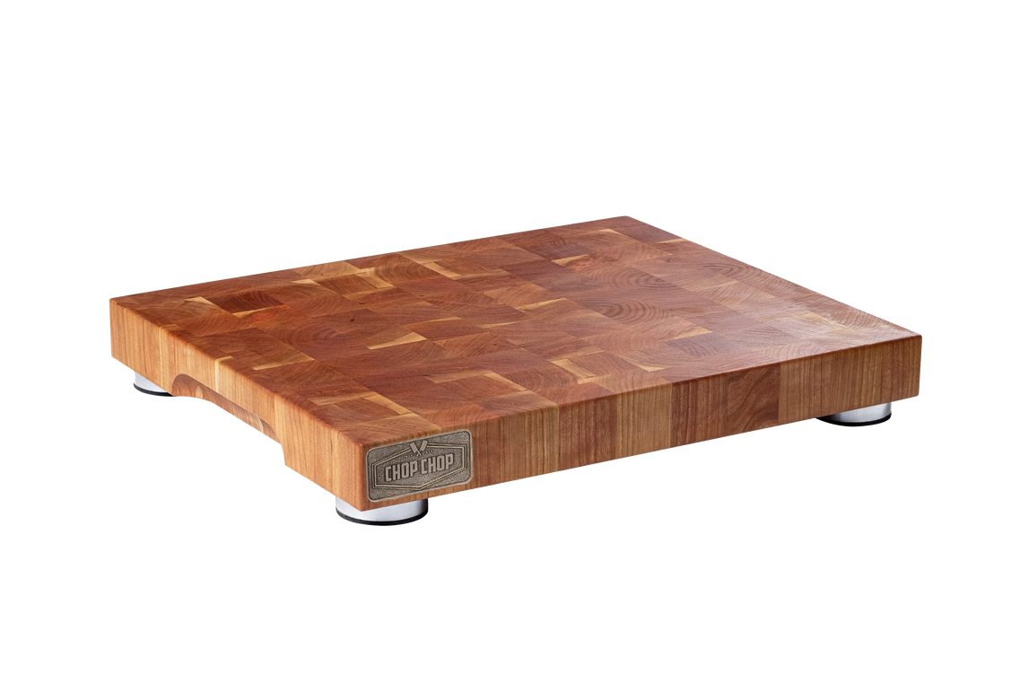 Cherry Wooden cutting board end grain with feet