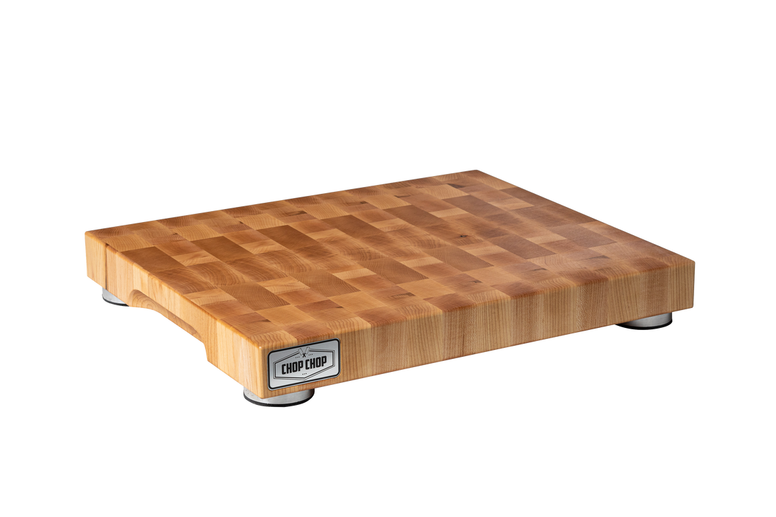 Maple wood cutting board end grain with feet