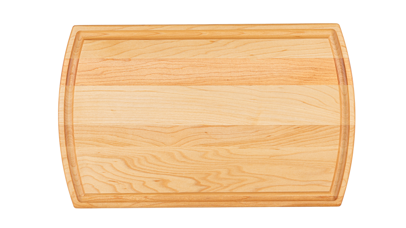 a reversible chop chop maple wood cutting board with juice groove made in quebec made in canada