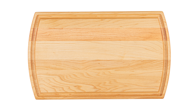 a reversible chop chop maple wood cutting board with juice groove made in quebec made in canada