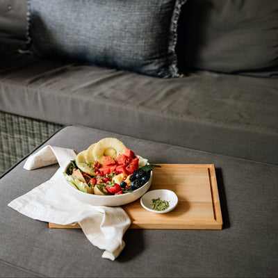 a reversible chop chop maple wood cutting board with juice groove made in quebec made in canada perfect for cutting meat and serving charcuterie boards