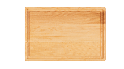 a reversible chop chop maple wood cutting board with juice groove made in quebec made in canada