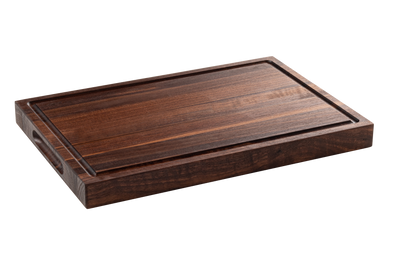 Chop Chop butcher walnut hardwood cutting board with a juice groove, premium quality for everyday kitchen use. made in quebec