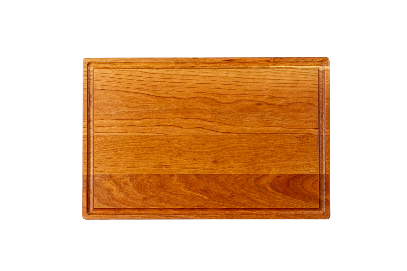 a reversible wood cutting board cherry with juice groove made in quebec made in canada