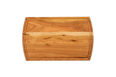 Chop Chop cherry wood cutting board with a juice groove, premium hardwood board for slicing, chopping, and serving. Made in Quebec