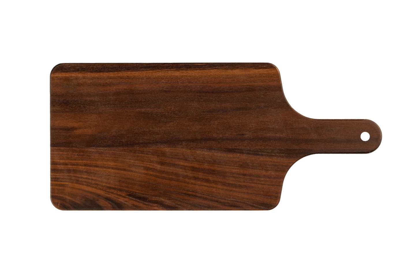 Chop Chop walnut reversible hardwood cutting board and serving board with an handle, premium quality for everyday kitchen use. made in quebec