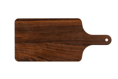 Chop Chop walnut reversible hardwood cutting board and serving board with an handle, premium quality for everyday kitchen use. made in quebec